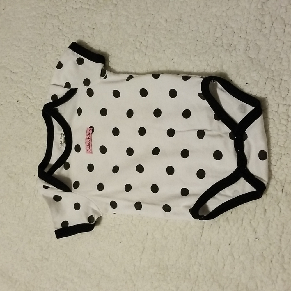 Calvin Klein Baby Girl's Polkadot Onesie
